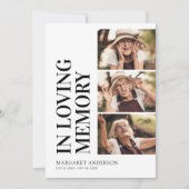 Invitation Service funéraire commémoratif 3 Photo (Devant)