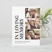 Invitation Service funéraire commémoratif 3 Photo (Debout devant)