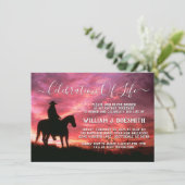 Invitation Service funéraire commémoratif Sunset Cowboy Horse (Debout devant)