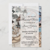 Invitation Service funéraire de l'horloge Steampunk (Devant)
