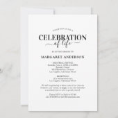 Invitation Service funéraire mémorial 3 Photo (Dos)