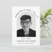 Invitation Service Mémorial Imprimé Ou Numérique (Debout devant)