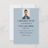 Invitation Service Mémorial Personnalisé Beau Lac Mountain Da (Dos)