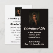 Invitation Service Memorial Personnalisé Motorcycle Biker (Devant / Derrière)