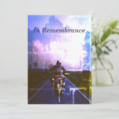 Invitation Service Memorial personnalisé Motorcycle Moker Cho (Debout devant)