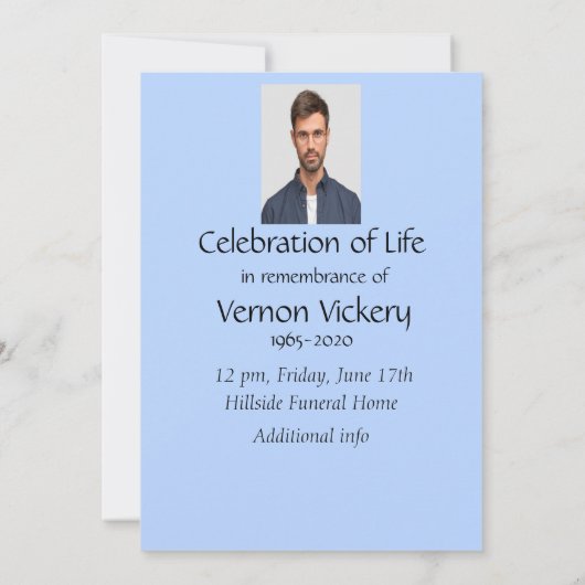 Invitation Service Memorial personnalisé Motorcycle Moker Cho (Dos)