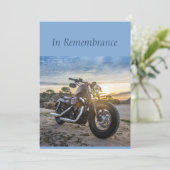 Invitation Service Memorial personnalisé Motorcycle Moker Cho (Debout devant)