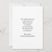 Invitation SERVICES D'ÉGLISE DE PÂQUES | Jésus est ressuscité (Dos)