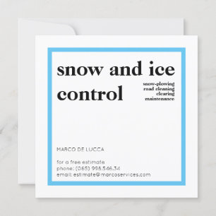 Invitation Services d'enlèvement de neige, de soufflage de ne