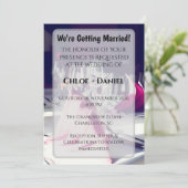 Invitation Serviette jaune élégante pour banquet formel de dî (Debout devant)