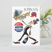 Invitation Servir la victoire électorale version républicaine (Debout devant)