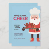 Invitation Servir Un Pain D'Épice De Père Noël À La Cuisson (Devant / Derrière)