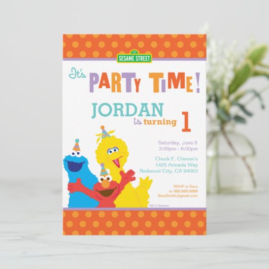 Invitation Sesame Pals Anniversaire (Debout devant)