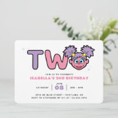 Invitation Sesame Street | Abby Cadabby 2nd Birthday (Debout devant)