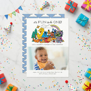 Invitation Sesame Street C'est chouette d'avoir un an