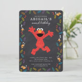 Invitation Sesame Street Elmo | Anniversaire de Crayon (Debout devant)