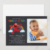 Invitation Sesame Street - Elmo Rainbow of Fun Birthday Photo (Devant / Derrière)