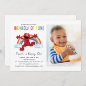 Invitation Sesame Street - Elmo Rainbow of Fun Birthday Photo (Devant / Derrière)