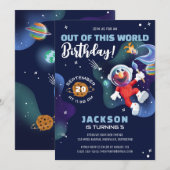Invitation Sesame Street | Elmo - Un anniversaire hors de ce  (Devant / Derrière)