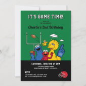 Invitation Sesame Street Football Birthday (Devant)