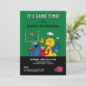 Invitation Sesame Street Football Birthday (Debout devant)