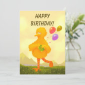 Invitation Sesame Street - Grand oiseau (Debout devant)