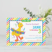 Invitation Sesame Street Gros Oiseau rayé Anniversaire (Debout devant)
