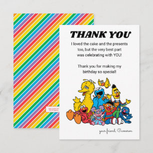 Invitation Sesame Street Pals 1er anniversaire - Merci