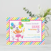 Invitation Sesame Street Zoe rayé Anniversaire (Debout devant)