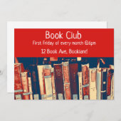 Invitation Session de livre de groupe de Bookclub (Devant / Derrière)