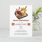 Invitation set de thé de fête, et chocolat chaud Noël (Debout devant)
