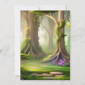 Invitation set mignon Floral Rose fille fée premier 1er anniv (Dos)