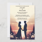 Invitation Set Night Sunset Stars Moon Cloud Twilight Mariage (Devant)