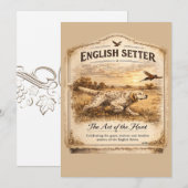 Invitation SETTER ANGLAIS, l'art de la chasse (Devant / Derrière)