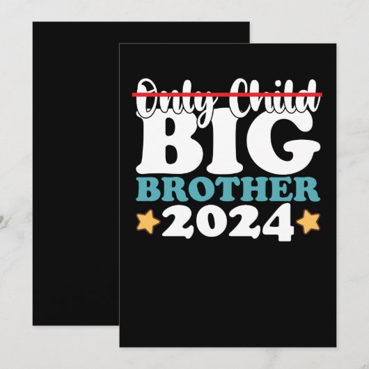 Invitation Seul Enfant Big Brother 2024 Promu À (Devant / Derrière)