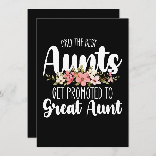 Invitation Seules Les Meilleures Tantes Sont Promues À Grande (Devant / Derrière)