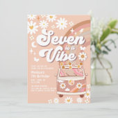 Invitation Seven est Vibe Daisy Beige Cream Rainbow Anniversa (Debout devant)