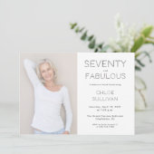 Invitation Seventy and Fabulous Photo 70th Birthday Party (Debout devant)