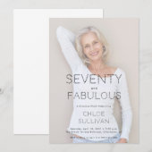 Invitation Seventy and Fabulous Photo 70th Birthday Party (Devant / Derrière)