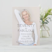 Invitation Seventy and Fabulous Photo 70th Birthday Party (Debout devant)