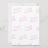 Invitation Seventy and Fabulous Pink Script Birthday (Dos)