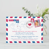 Invitation Séville, Espagne Réception de mariage par avion po (Debout devant)