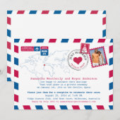 Invitation Séville, Espagne Réception de mariage par avion po (Devant / Derrière)