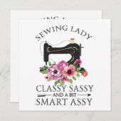 Invitation Sewing Lady Class Sassy And A Bit Smart Assy (Devant / Derrière)