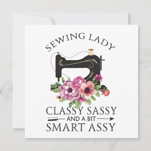 Invitation Sewing Lady Class Sassy And A Bit Smart Assy (Devant)