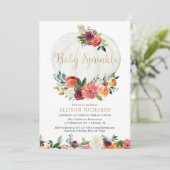 Invitation Sexe neutre petit citrouille tomber bébé saupoudre (Debout devant)