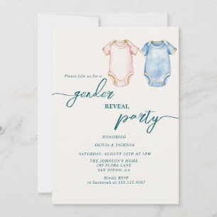 Invitation sexe révéler des costumes de fête rose et bleu béb