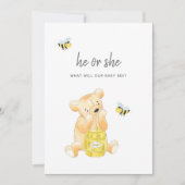 Invitation Sexe Révéler Douche Teddy Ours Miel Bee (Devant)