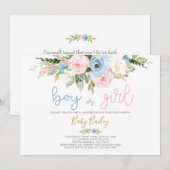 Invitation Sexe révéler floral (Devant / Derrière)