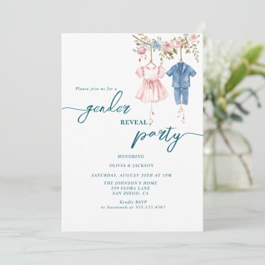 Invitation sexe révéler le parti rose et bleu clouth (Debout devant)